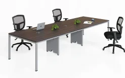 Boss Office Products Simple System Rectangular Conference Table, 29-1/2”H x 142”W x 47”D, Driftwood