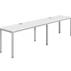 Boss Office Products Simple System Workstation Double Desks, 120" x 24", White