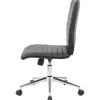 Boss Office Products Sleek Ribbed Armless Task Chair, Black