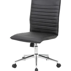 Boss Office Products Sleek Ribbed Armless Task Chair, Black