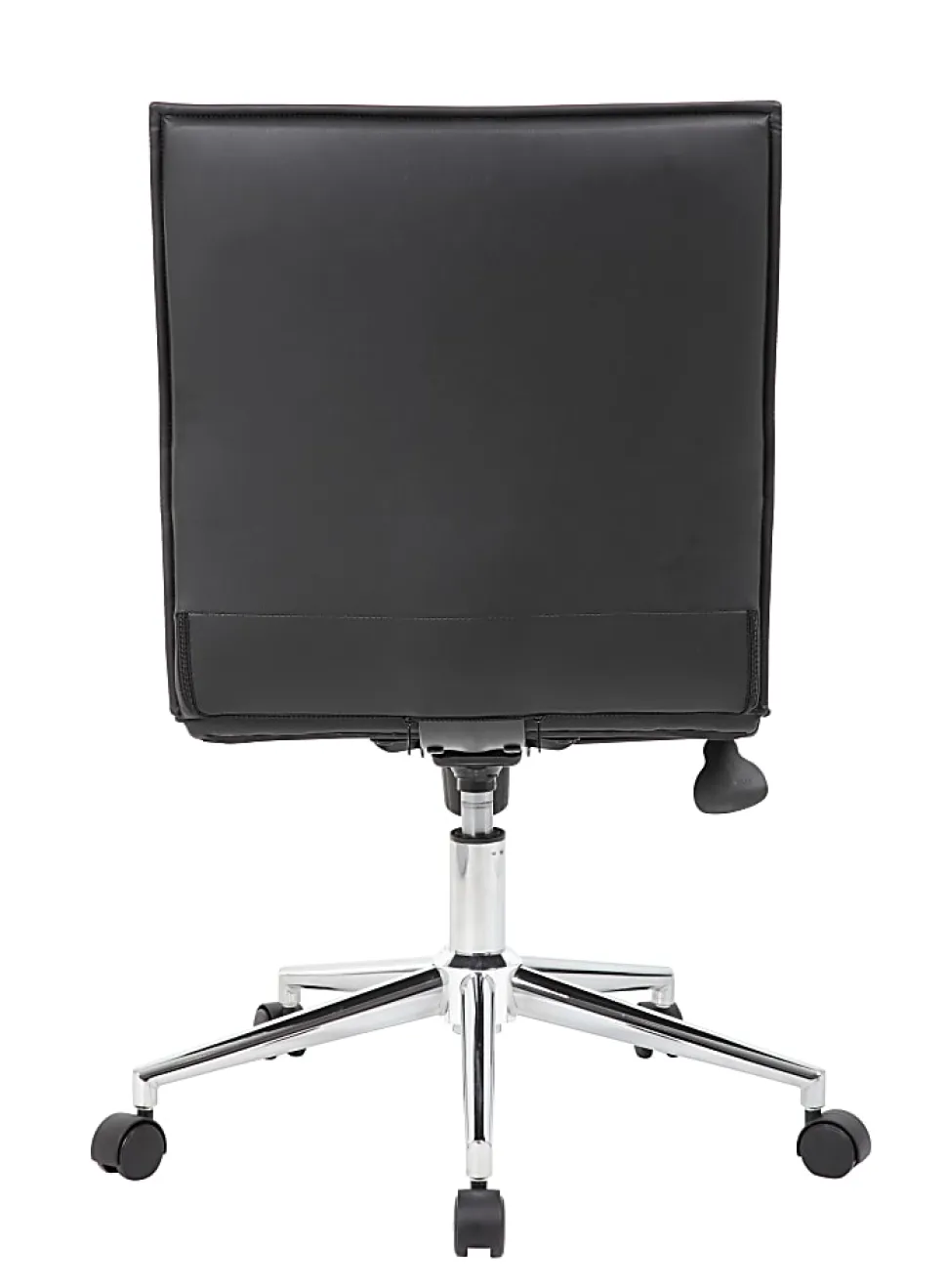 Boss Office Products Sleek Ribbed Armless Task Chair, Black