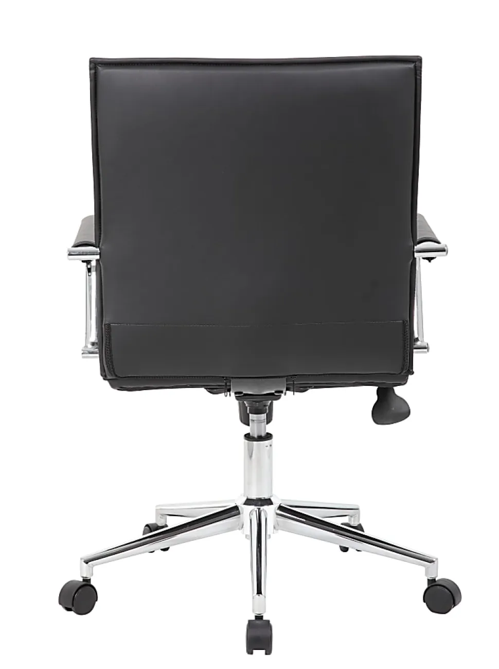 Boss Office Products Sleek Ribbed Vinyl Task Chair, Black