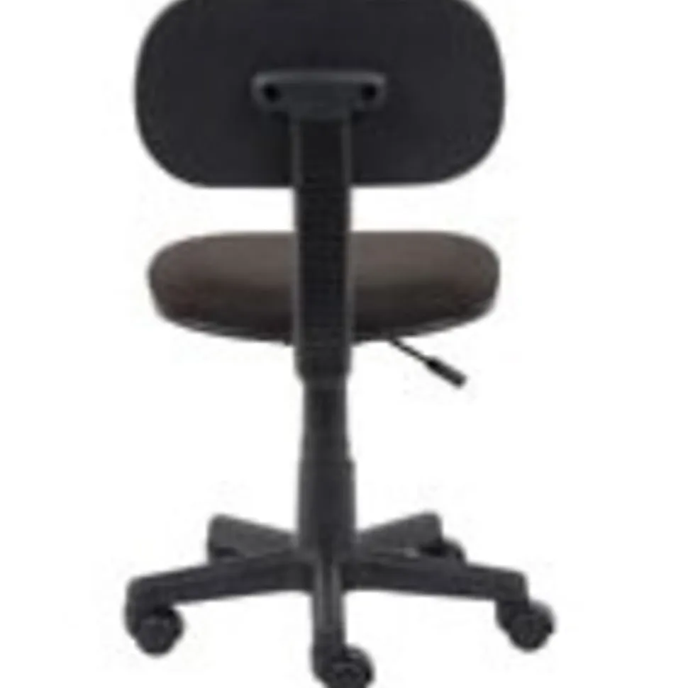 Boss Office Products Steno Fabric/Plastic Low-Back Task Chair, Black