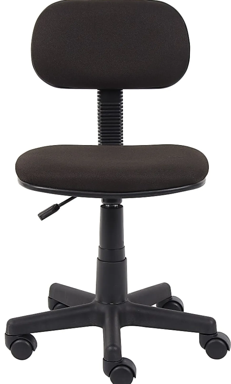 Boss Office Products Steno Fabric/Plastic Low-Back Task Chair, Black