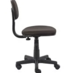 Boss Office Products Steno Fabric/Plastic Low-Back Task Chair, Black