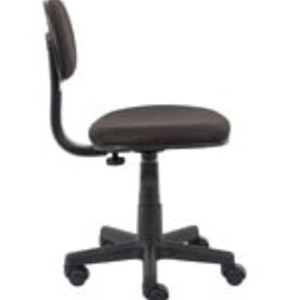 Boss Office Products Steno Fabric/Plastic Low-Back Task Chair, Black