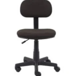 Boss Office Products Steno Fabric/Plastic Low-Back Task Chair, Black