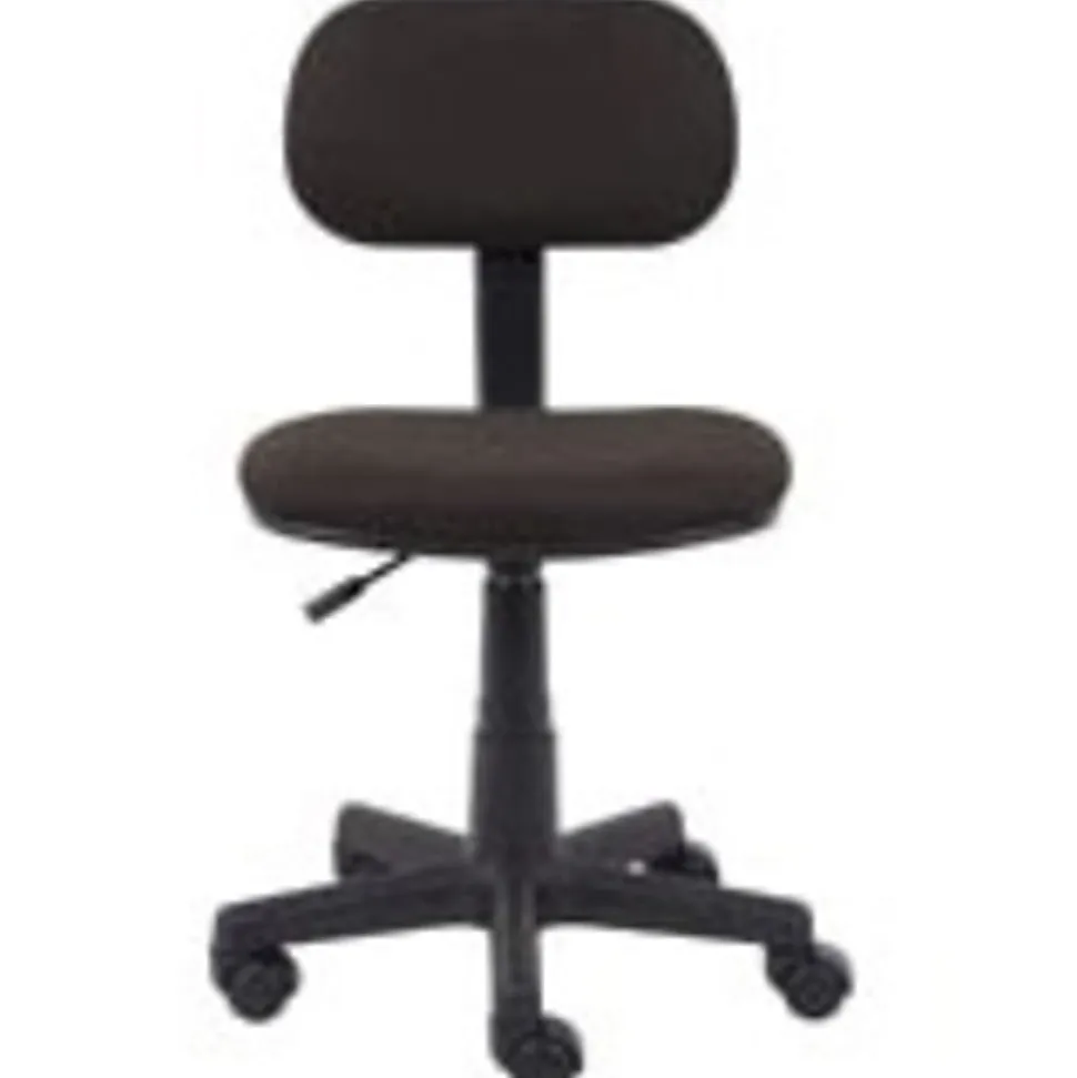 Boss Office Products Steno Fabric/Plastic Low-Back Task Chair, Black
