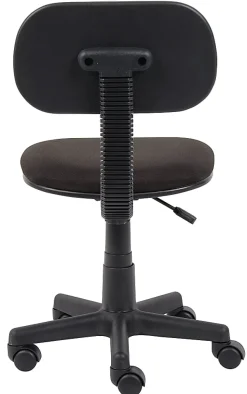 Boss Office Products Steno Fabric/Plastic Low-Back Task Chair, Black