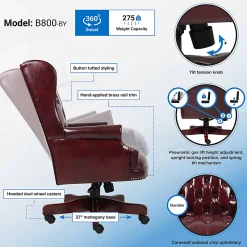 Boss Office Products Traditional Ergonomic High-Back Chair, 44