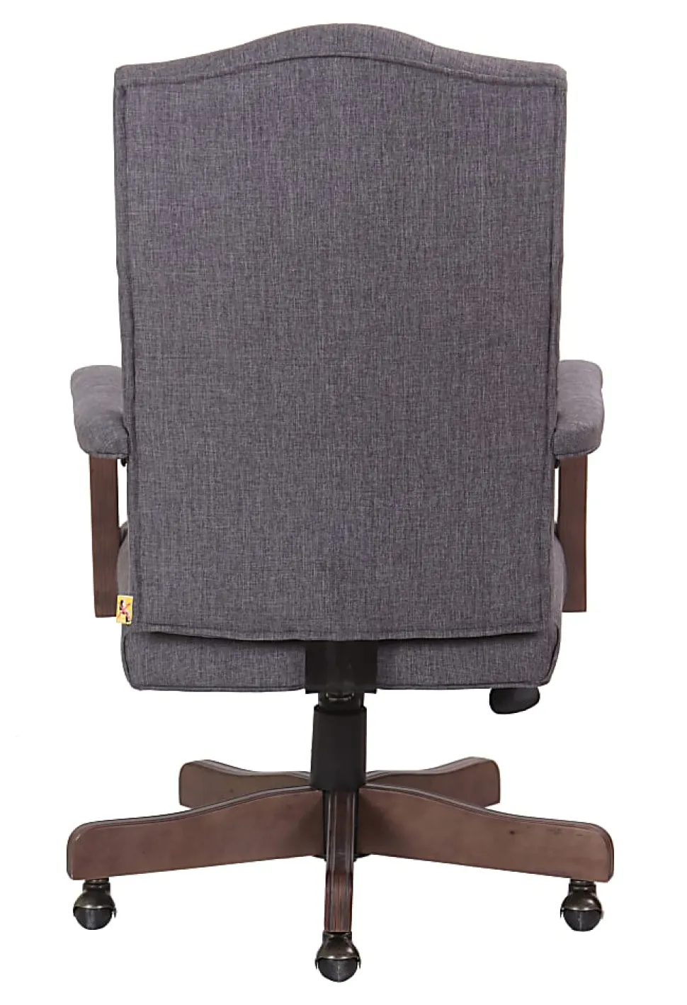 Boss Office Products Tufted Ergonomic Fabric High-Back Office Chair, Slate Gray/Driftwood