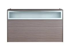 Boss Office Products 71"W Plexiglass Reception Desk, Driftwood