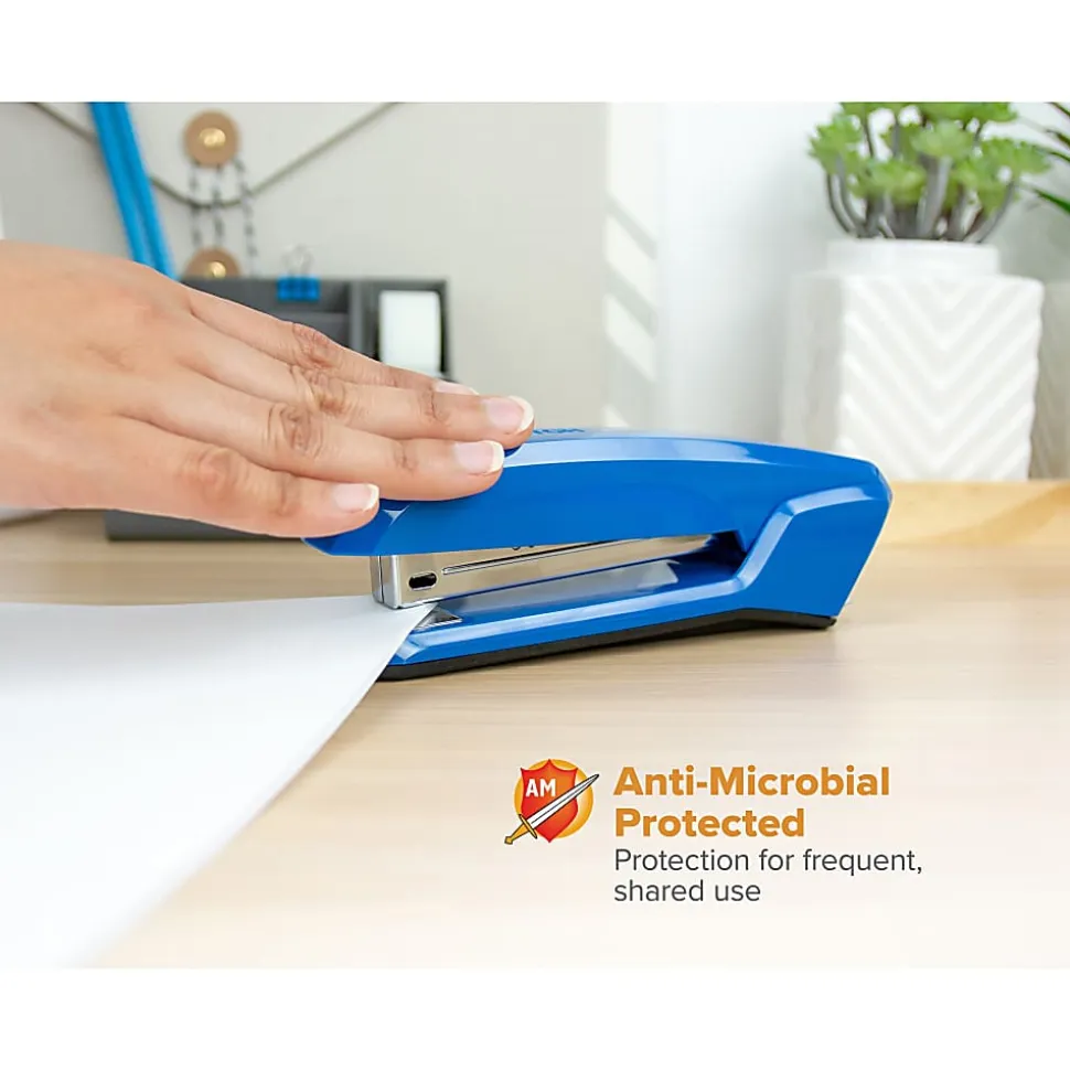 Bostitch® Ascend™ Plastic Stapler, 20 Sheets Capacity, Ice Blue