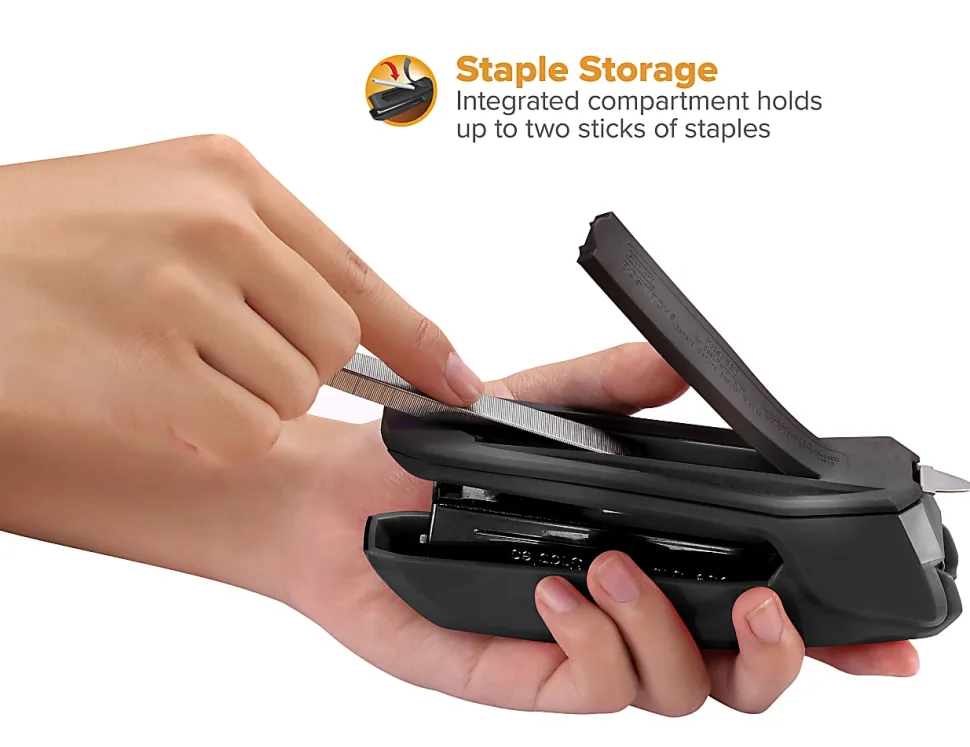 Bostitch® Ascend™ Plastic Stapler, 20 Sheets Capacity, Black