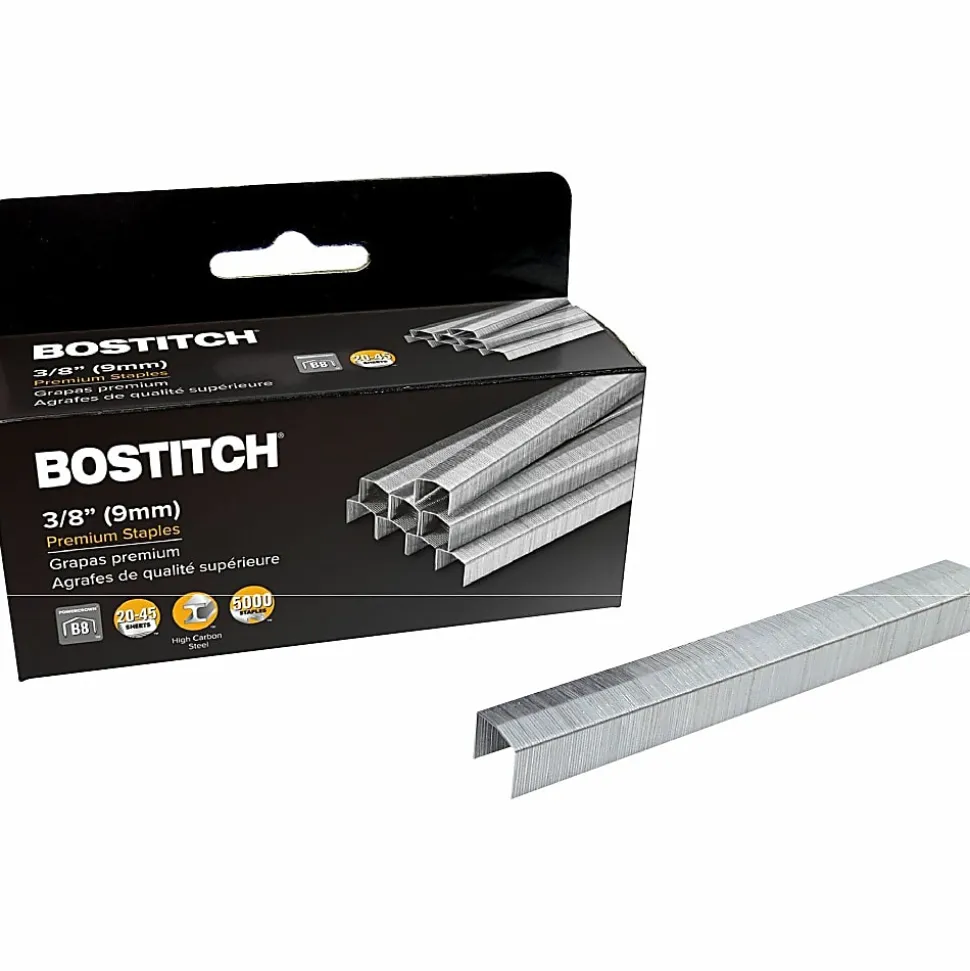 Bostitch® B8® PowerCrown™ Premium Staples, 3/8" Size, Box Of 5,000