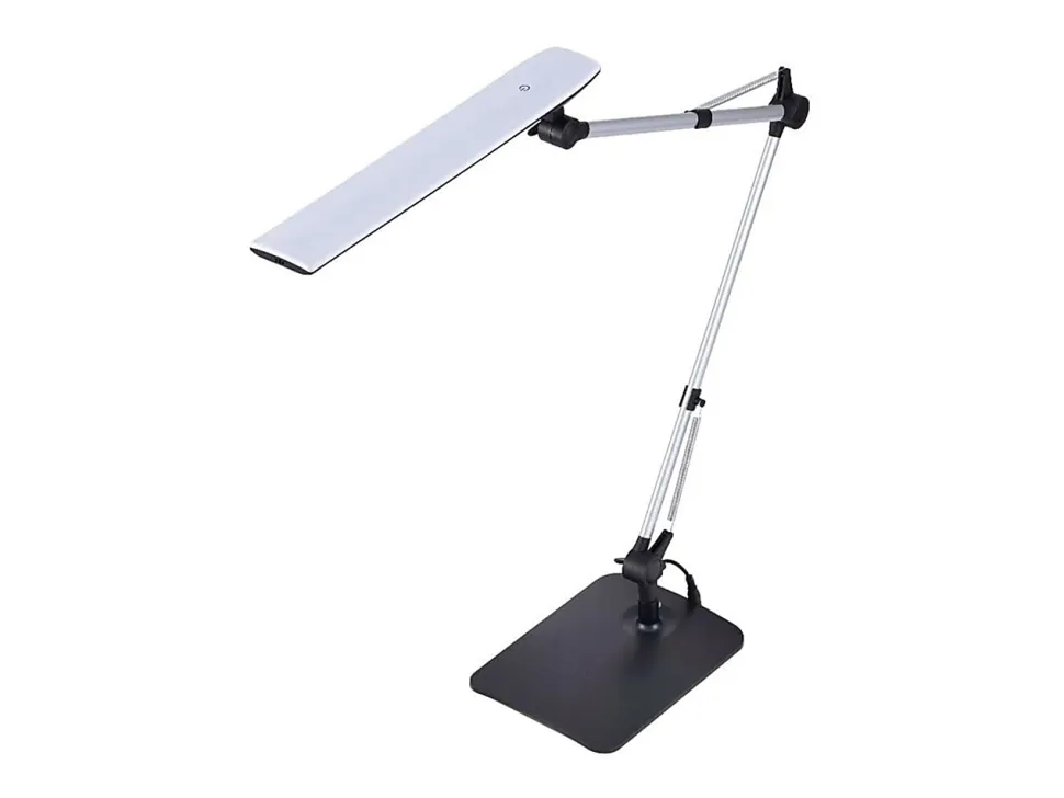 Bostitch® Dual-Swing Arm LED Desk Lamp, 49"H, Black