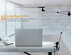 Bostitch® Dual-Swing Arm LED Desk Lamp, 49