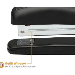 Bostitch® Ergonomic Desktop Stapler, 20 Sheets Capacity, Black
