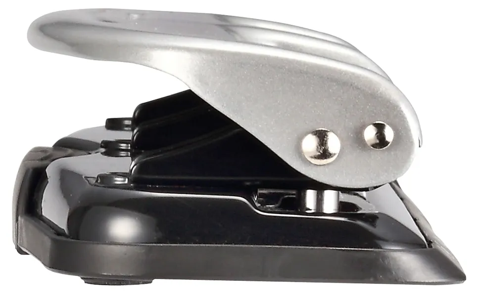 Bostitch® EZ Squeeze™ Three-Hole Punch, 12 Sheet Capacity, Black/Silver