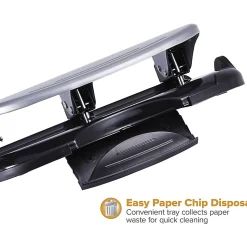 Bostitch® EZ Squeeze™ Three-Hole Punch, 40 Sheet Capacity, Black/Silver