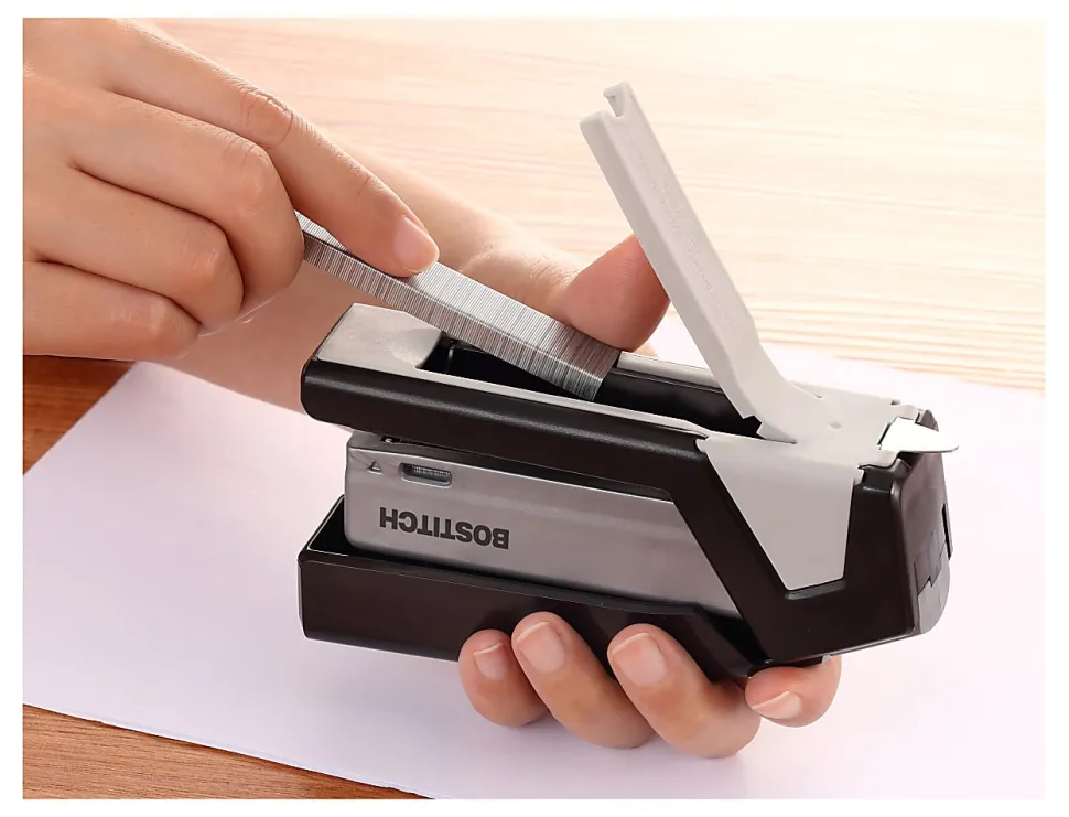 Bostitch® InJoy™ 20 Spring-Powered Compact Stapler, 20 Sheets Capacity, Black/Gray