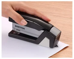 Bostitch® InJoy™ 20 Spring-Powered Compact Stapler, 20 Sheets Capacity, Black/Gray