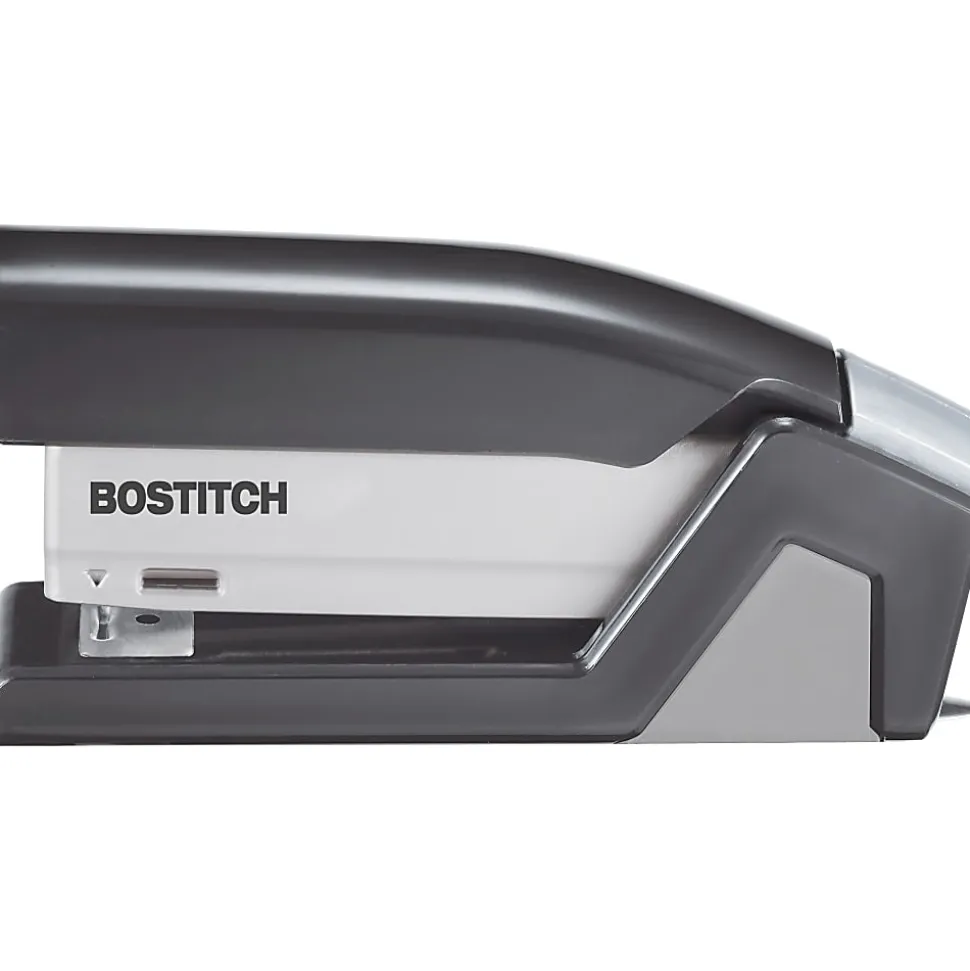 Bostitch® InJoy™ 20 Spring-Powered Compact Stapler, 20 Sheets Capacity, Black/Gray