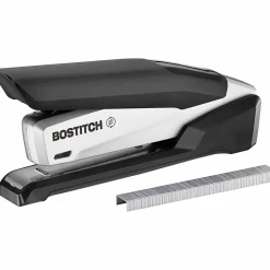 Bostitch® InPower™ Premium Spring-Powered Desktop Stapler, 28 Sheets Capacity, Black/Silver