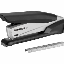 Bostitch InPower Spring Powered Desktop Stapler, 20 Sheet Capacity, Black/Gray