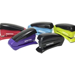 Bostitch® Inspire™ Spring-Powered Compact Stapler, 15 Sheet Capacity, Assorted Colors