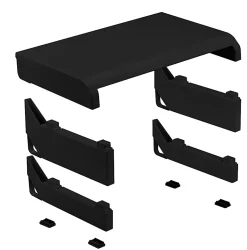 Bostitch® Konnect Monitor Stand, 2-3/8”H x 16-3/16”W x 9-7/8”D, Black