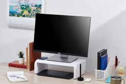 Bostitch® Konnect Monitor Stand, 2-3/8”H x 16-3/16”W x 9-7/8”D, White