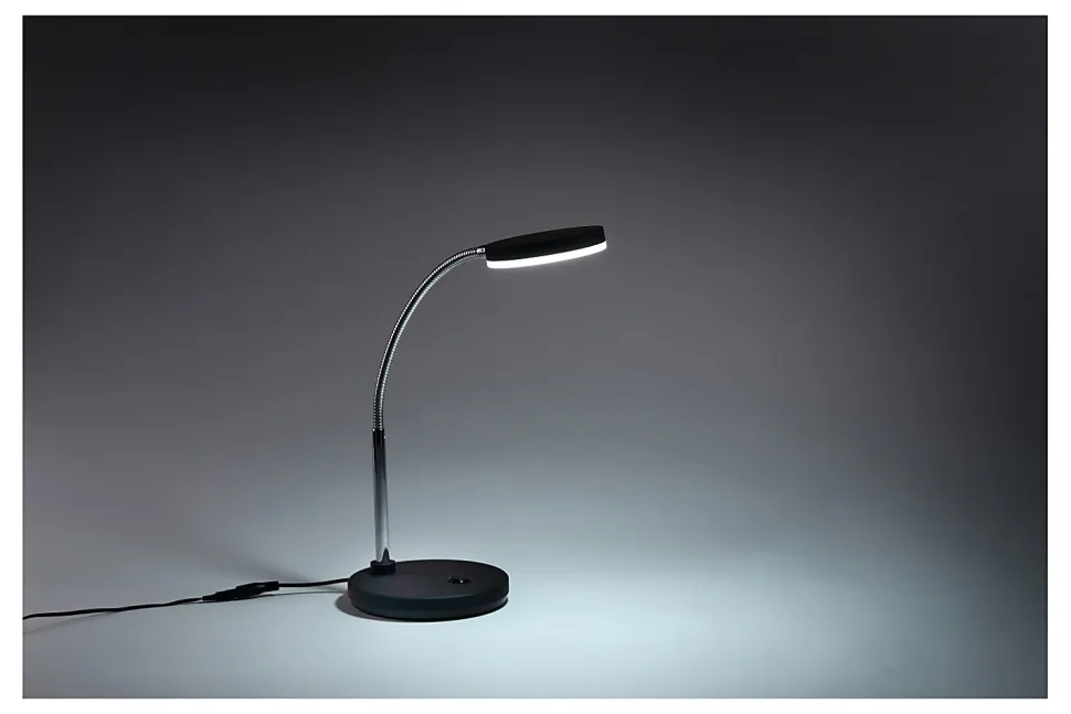 Bostitch® Metal Gooseneck LED Desk Lamp, 9-7/16"H, Black