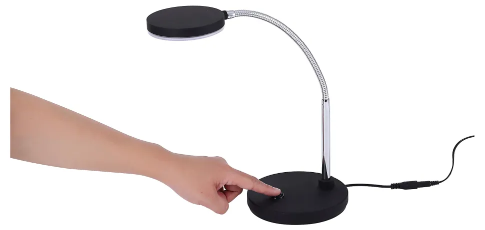 Bostitch® Metal Gooseneck LED Desk Lamp, 9-7/16"H, Black