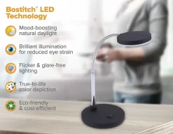 Bostitch® Metal Gooseneck LED Desk Lamp, 9-7/16