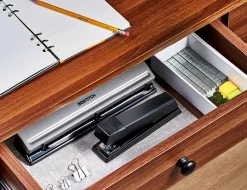 Bostitch No-Jam Premium Desktop Stapler, Full-Strip, Black, Includes 1,250 Staples, Set Of 12 Staplers