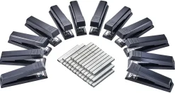 Bostitch No-Jam Premium Desktop Stapler, Full-Strip, Black, Includes 1,250 Staples, Set Of 12 Staplers
