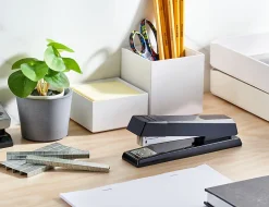 Bostitch No-Jam Premium Desktop Stapler, Full-Strip, Black, Includes 1,250 Staples, Set Of 12 Staplers