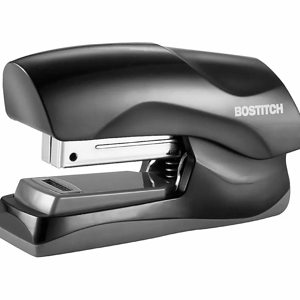 Bostitch® Office Flat Clinch Stapler, 2-5/8"H x 1-3/8"W x 4-3/8"D, Black