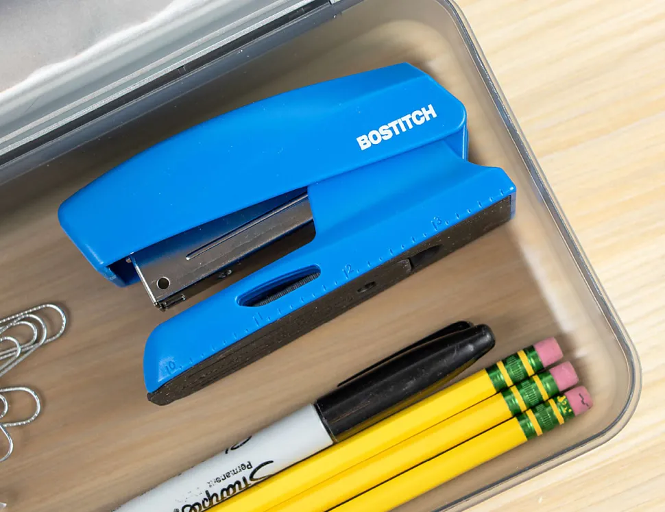 Bostitch® Office Half-Strip Compact Stapler, 1-3/4", Blue