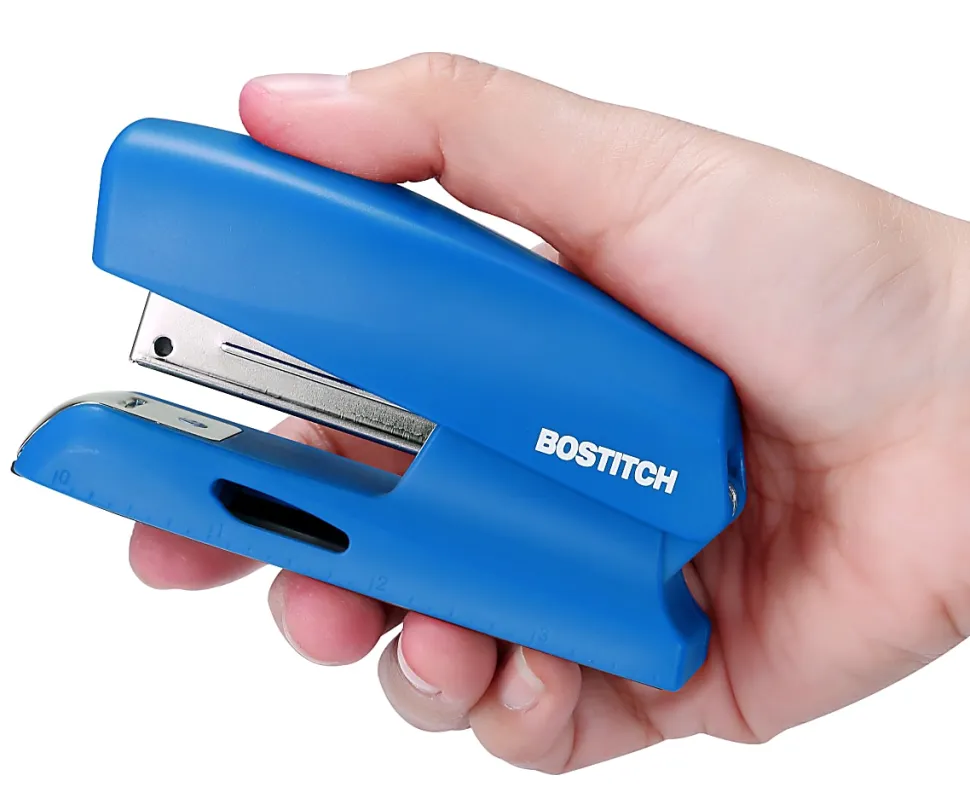Bostitch® Office Half-Strip Compact Stapler, 1-3/4", Blue