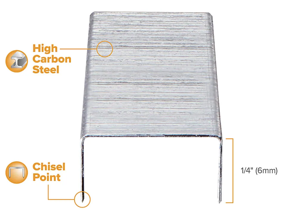 Bostitch® Office Premium Standard Staples, 1/4" Full Strip, Box Of 5,000 Staples