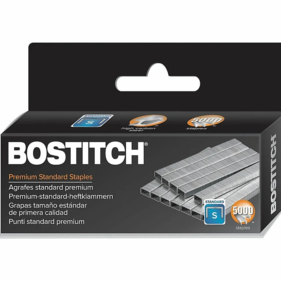 Bostitch Premium Staples, 1/4" Standard, Box Of 5,000