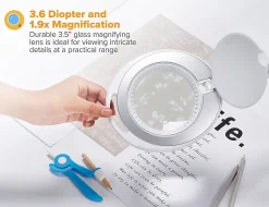 Bostitch® PureOptics LED VLED600 Magnifying Desk Lamp With Clamp Mount, 22