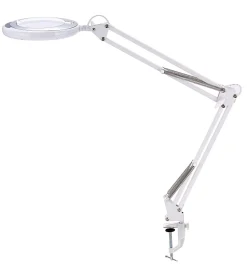 Bostitch® PureOptics LED VLED600 Magnifying Desk Lamp With Clamp Mount, 22