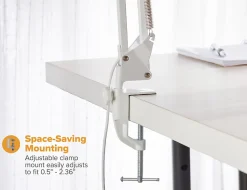 Bostitch® PureOptics LED VLED600 Magnifying Desk Lamp With Clamp Mount, 22
