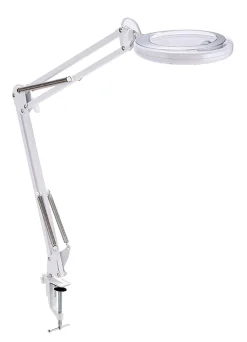 Bostitch® PureOptics LED VLED600 Magnifying Desk Lamp With Clamp Mount, 22