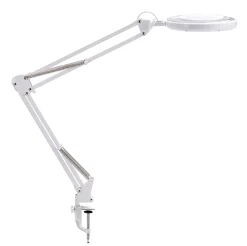 Bostitch® PureOptics LED VLED600 Magnifying Desk Lamp With Clamp Mount, 22