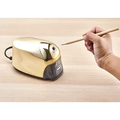 Bostitch QuietSharp Executive Pencil Sharpener - 4" Width x 7.5" Depth - Gold - 1 Each