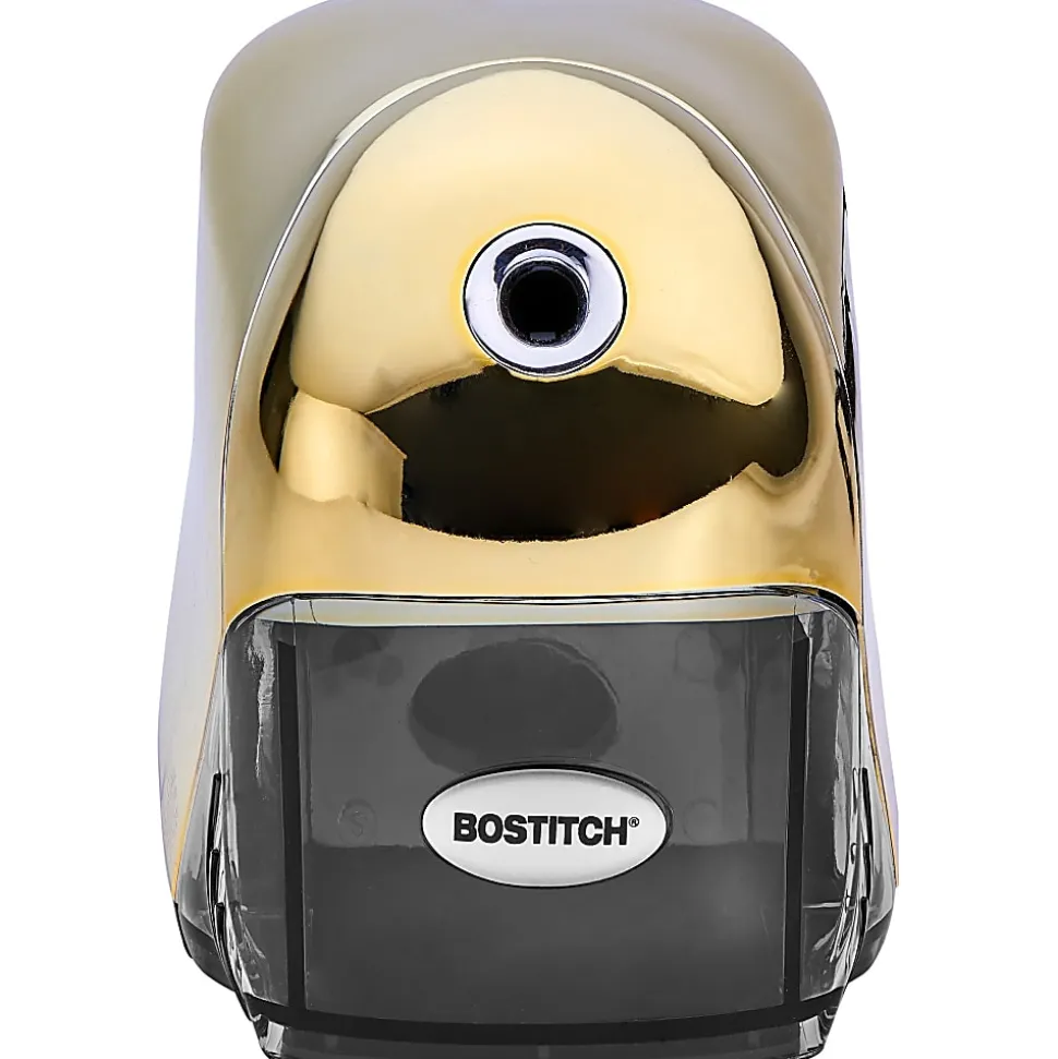 Bostitch QuietSharp Executive Pencil Sharpener - 4" Width x 7.5" Depth - Gold - 1 Each
